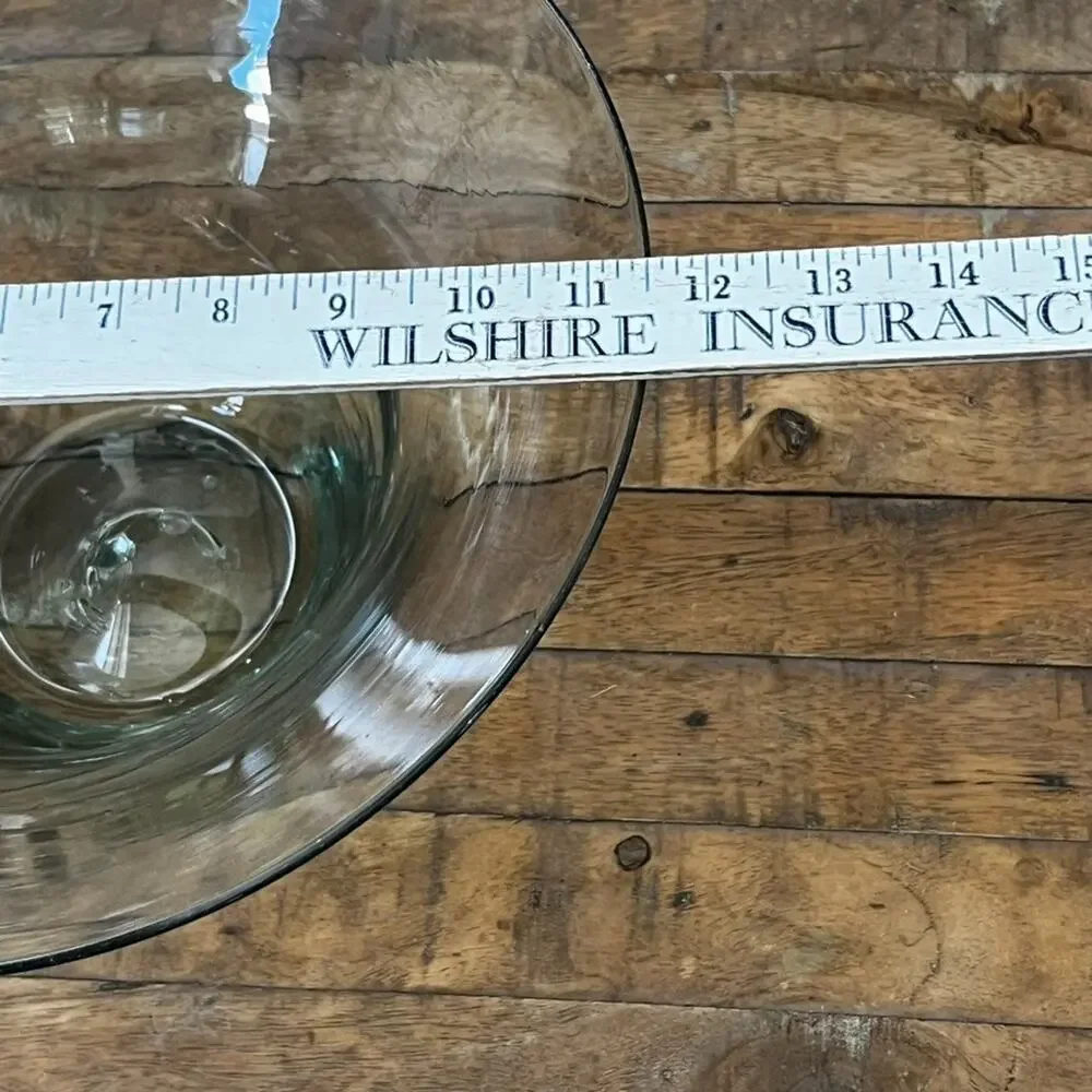 Large Hand-blown Glass Center Fruit Bowl 11.5